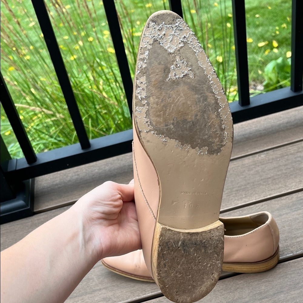 Everlane The Modern Oxford Blush Creme Leather Derby Shoes - Size 10.5 - Picture 7 of 16
